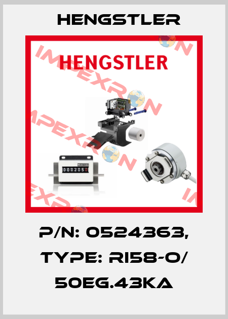 p/n: 0524363, Type: RI58-O/ 50EG.43KA Hengstler