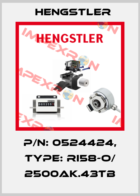 p/n: 0524424, Type: RI58-O/ 2500AK.43TB Hengstler