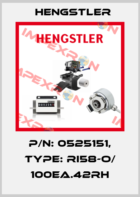 p/n: 0525151, Type: RI58-O/ 100EA.42RH Hengstler