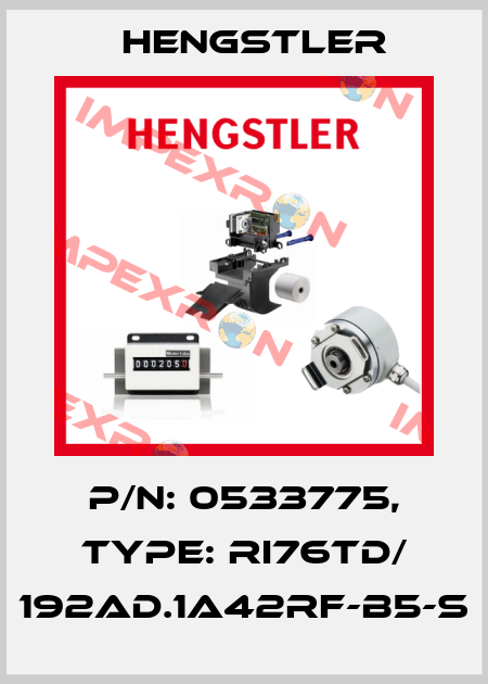 p/n: 0533775, Type: RI76TD/ 192AD.1A42RF-B5-S Hengstler