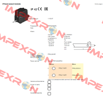 PFA9142A0103026  Ter Tecno Elettrica Ravasi