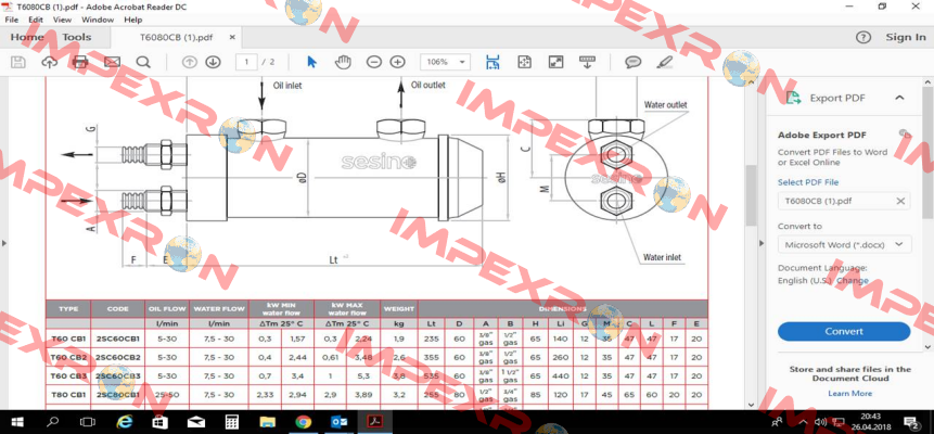 Type: T60 CB2 Sesino