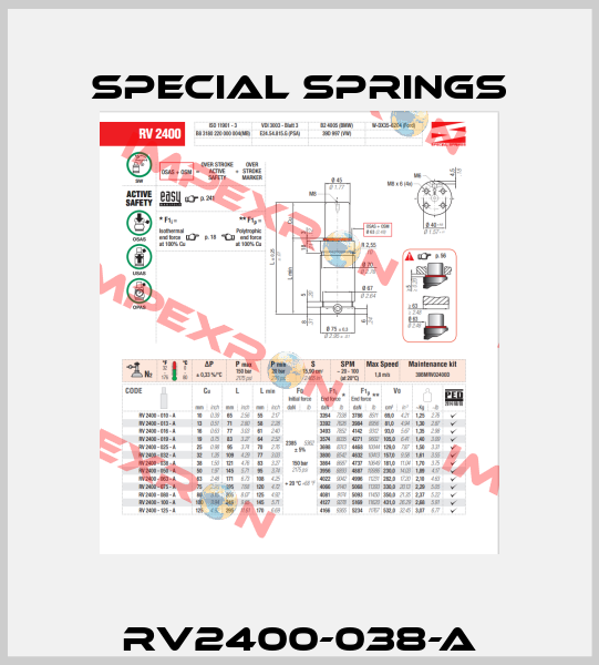 RV2400-038-A Special Springs