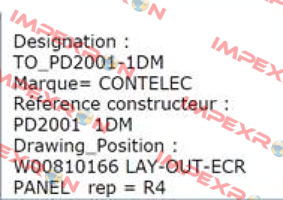 PD2001 - 1DM 1KO/1KO/J - OEM  Contelec