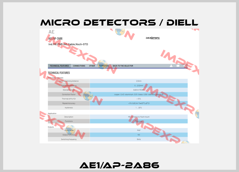AE1/AP-2A86 Micro Detectors / Diell