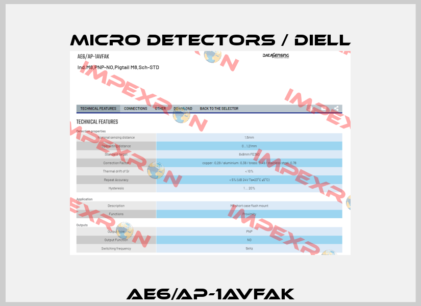 AE6/AP-1AVFAK Micro Detectors / Diell