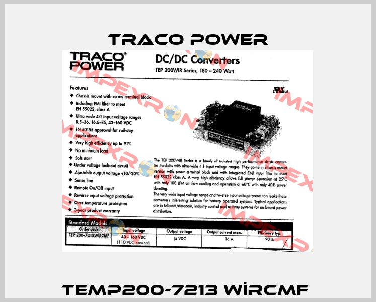 TEMP200-7213 WİRCMF  Traco Power