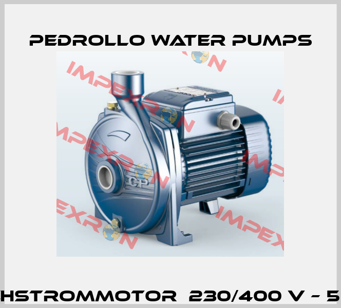 CP 158  (GG – Blockkreiselpumpe   Drehstrommotor  230/400 V – 50 Hz – n = 2850 u/min - Pm =  0,37 kW  Ø  ) Pedrollo Water Pumps