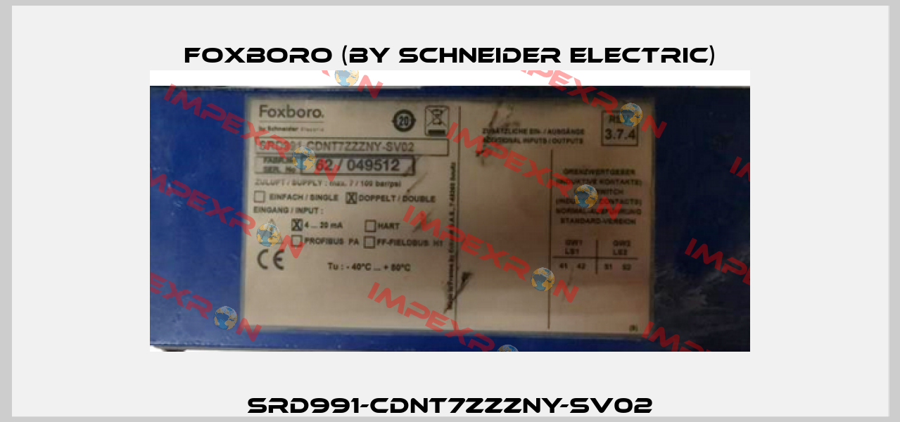 SRD991-CDNT7ZZZNY-SV02 Foxboro (by Schneider Electric)