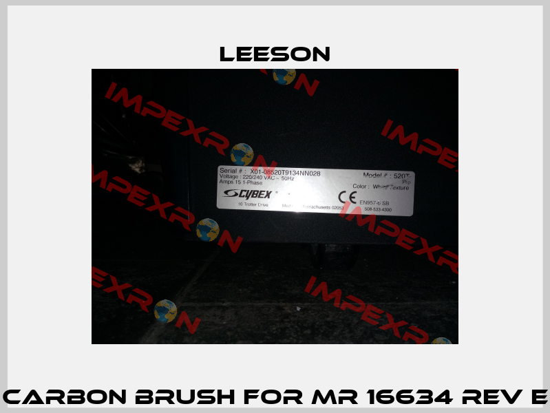 Carbon brush for MR 16634 REV E Leeson